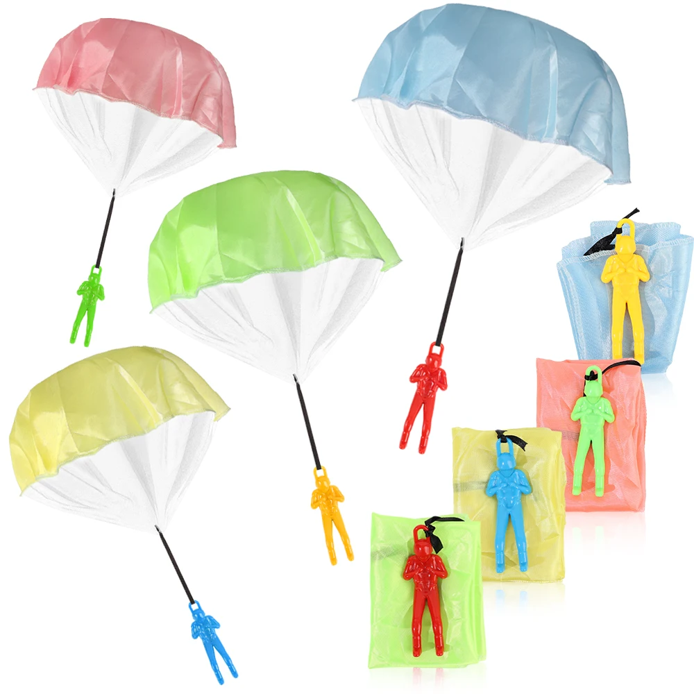 Parachute Toys with Hand Throwing Soldier for Boys Kids Funny Indoor Outdoor Games Fly Parachute Sport Educational Gifts