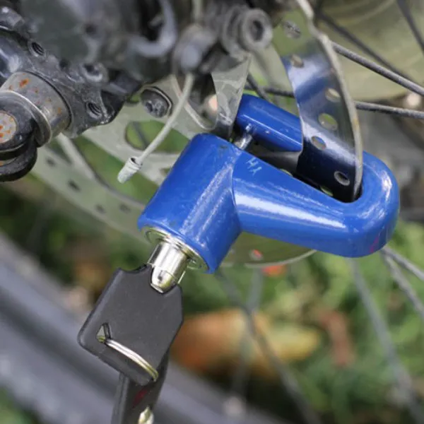 Mini Disc Brake Rotor Lock for Bike Motorcycle Scooter Electric Vehicle 55x45mm Stainless Steel Alloy ABS Red Anti-Theft Lock