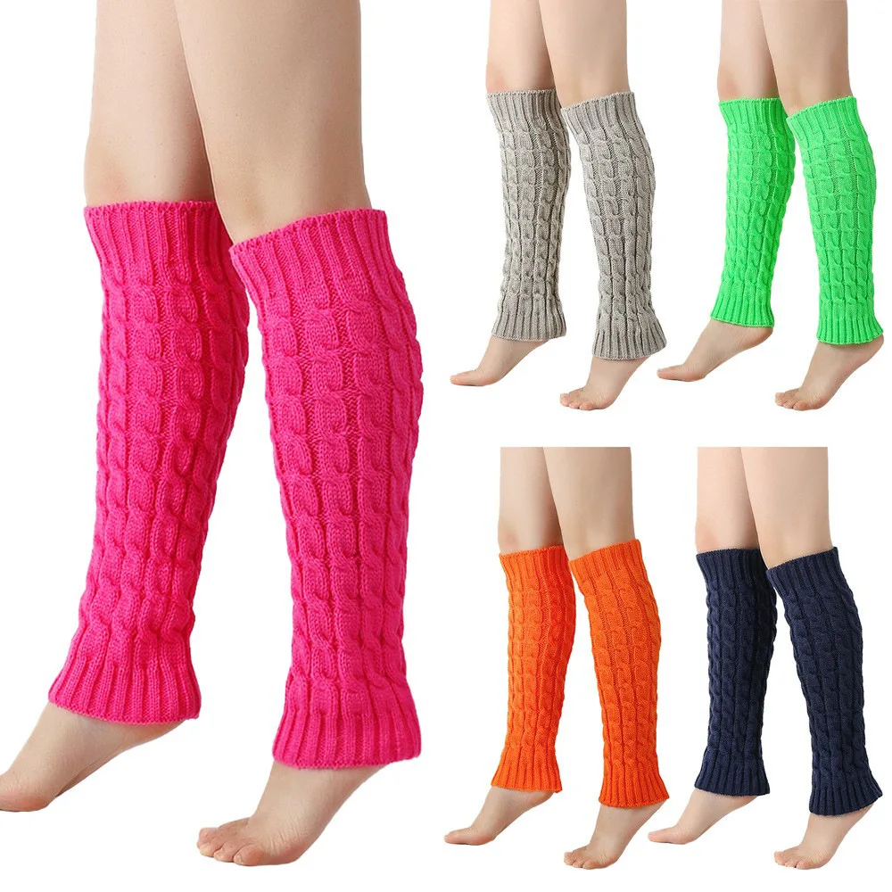 

Hot-selling New Twist Sock Cap Knitted Woolen Leg Warmers for Women, Warm Pile Socks, Eight-legged Knitted Leg Warmers for Boots