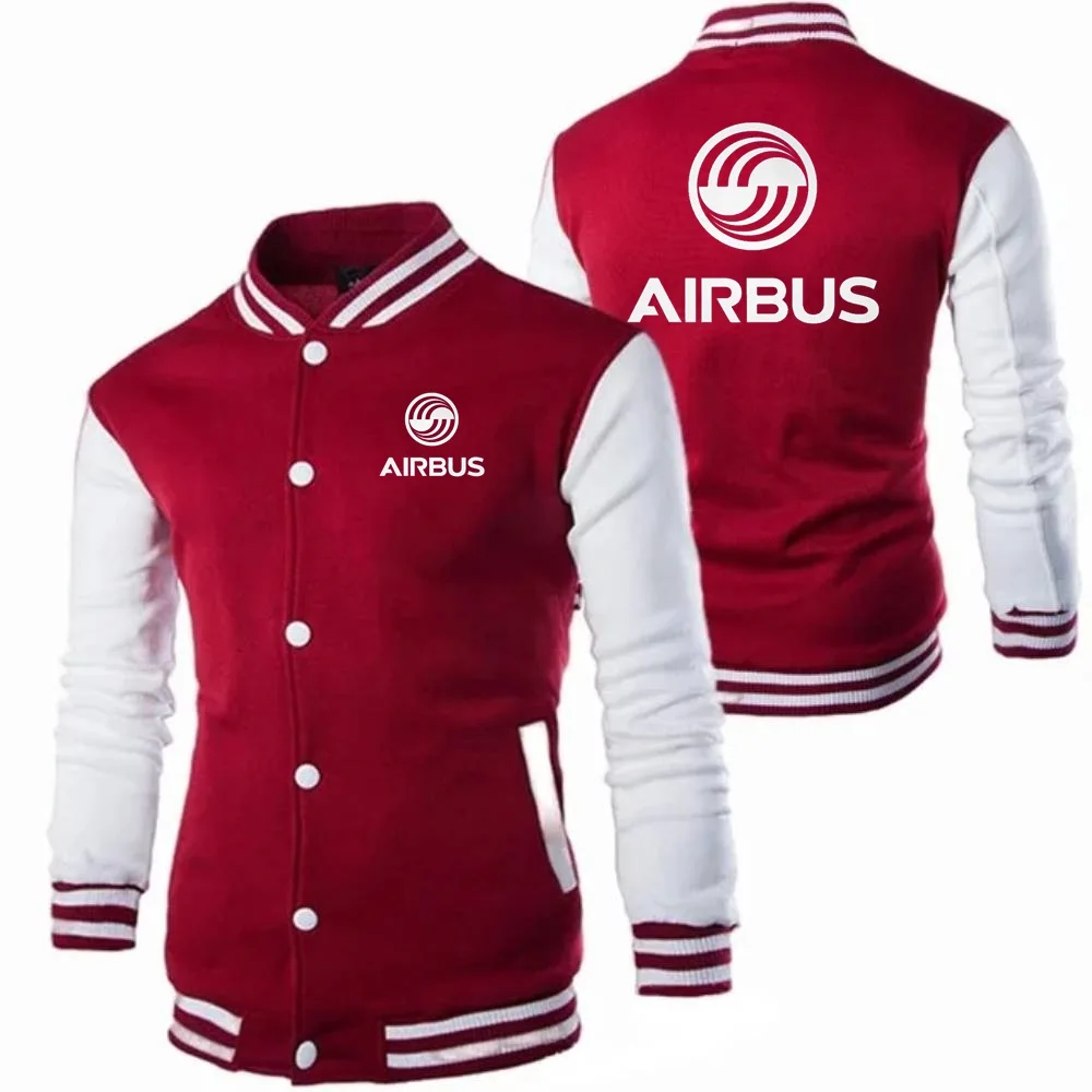 AIRBUS-Chaqueta de vuelo de aviación para hombre, Sudaderas con cuello levantado, uniforme de béisbol, Jersey universitario, prendas de vestir