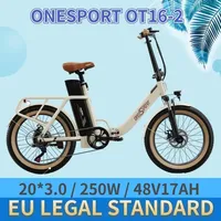 ONESPORT OT16-2 EU Standard 250W Electric City Bike 20 Inch Folding E-Bike 48V 17Ah Removable Battery 25km/h Disc Brake