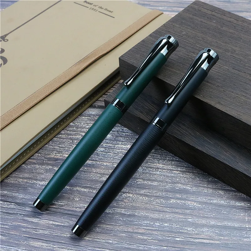 Imagem -05 - Retro Black Knight Fountain Pen Serpente Padrão Exquisite Cobre Pen Holder Titanium Black 0.5 Pen Tip Novo Estilo