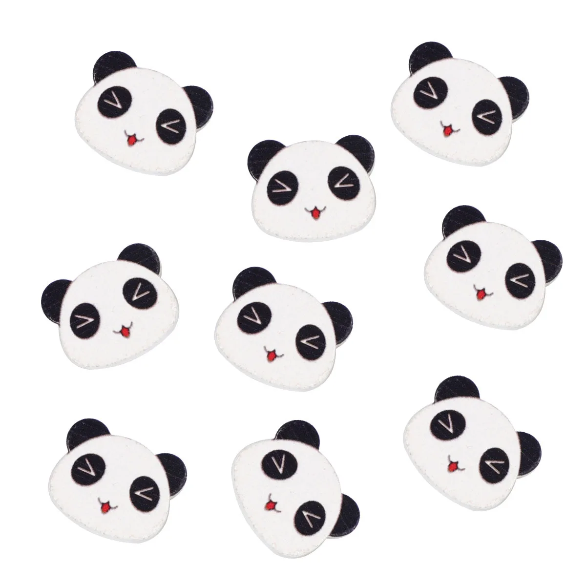 

50Pcs Panda Buttons Natural Wood Animal Pattern Cartoon Head Decorative Sewing DIY Craft Scrapbooking Embellishments