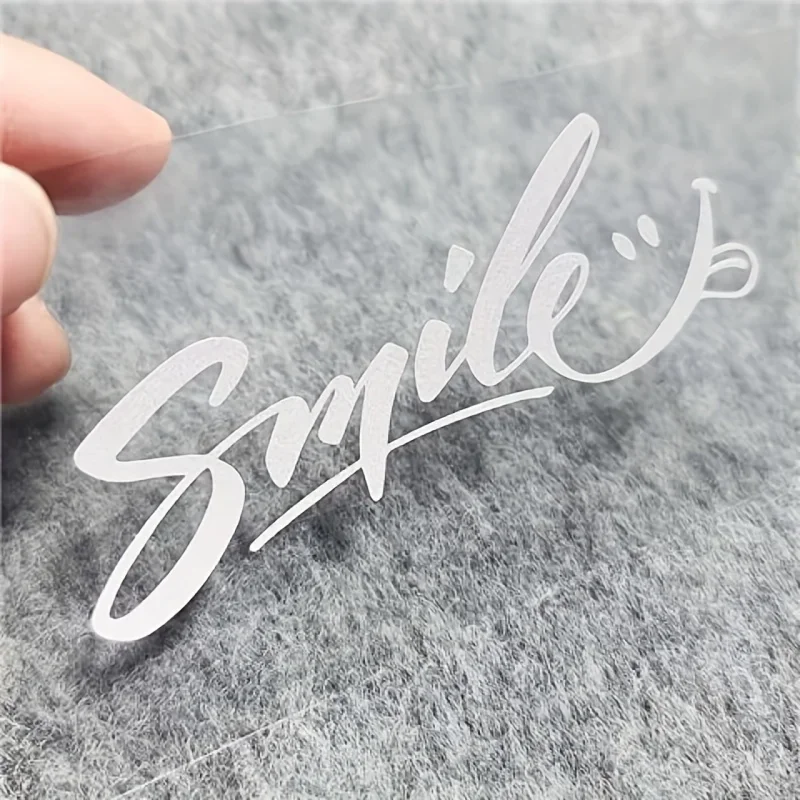 1PC "Smile" Graphic Car Sticker, Distinctive Decal for Vehicle Exterior Upgrade