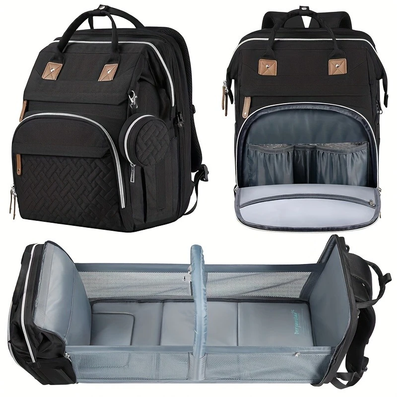 Versatile Multi-Purpose Diaper Bag with Folding Bed