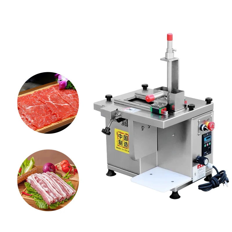 Desktop Stainless Steel Automatic Meat Slicer Meat Cutter Food Slicer For Beef Pork Mutton