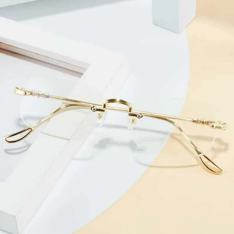 Modische Retro-Quadrat-Unisex-Sonnenbrille ohne Rahmen, UV-Schutz, Street-Style, vielseitiges Schlankheitsdesign für Männer und Frauen – Detail 3