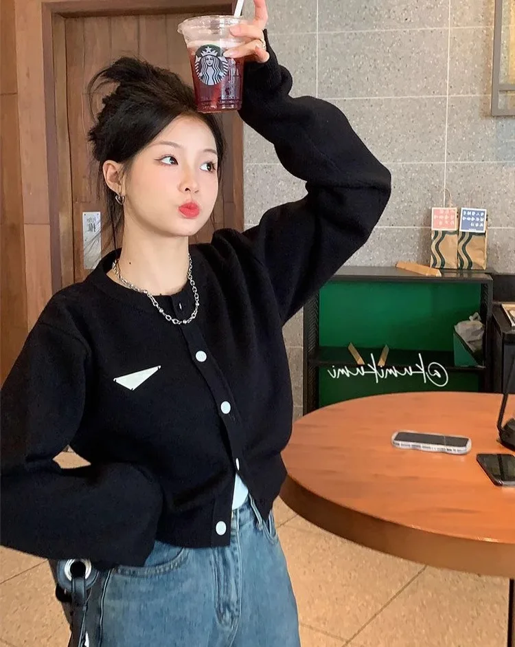 

Bla Вязаный свитер женский ort Sle Long Sve Inner Wear Autumn Design Casual Long Sve Top ort Open Cardigan Coat