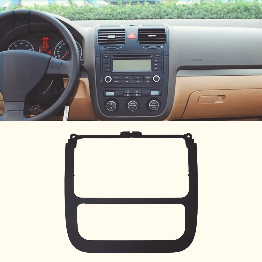1KD 858069   Para VW Jetta Golf MK5 MK6 2005-2011 Panel  CD automático para coche Radio envolvente cubierta negra embellecedora
