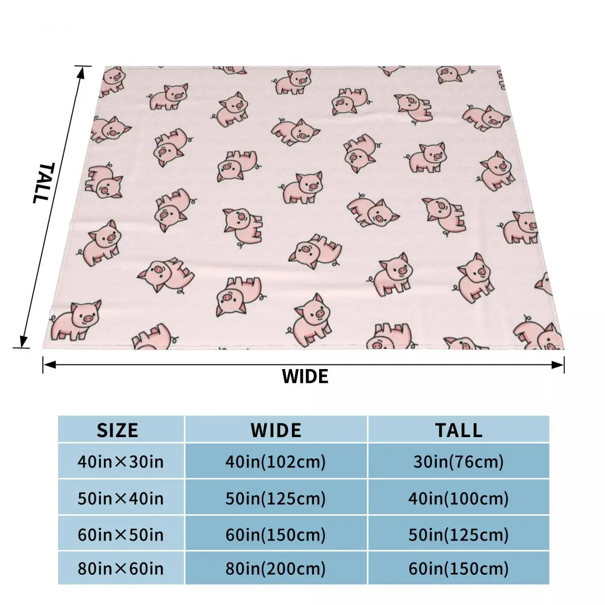 Pig Pink Blanket Fleece Spring/Autumn Multifunction Super Warm Throw Blanket for Bedding Couch Rug Piece