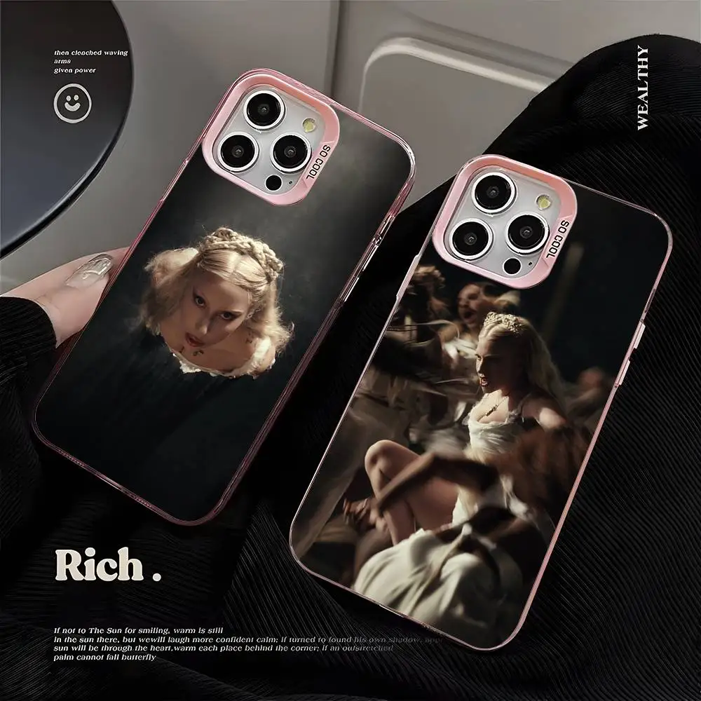 

L-Lady G-Gaga Abracadabra Phone Case For iPhone 16,15,14,13,12,11,Mini,Pro,SE,MAX,plus,Pink Matte Silicone Cover