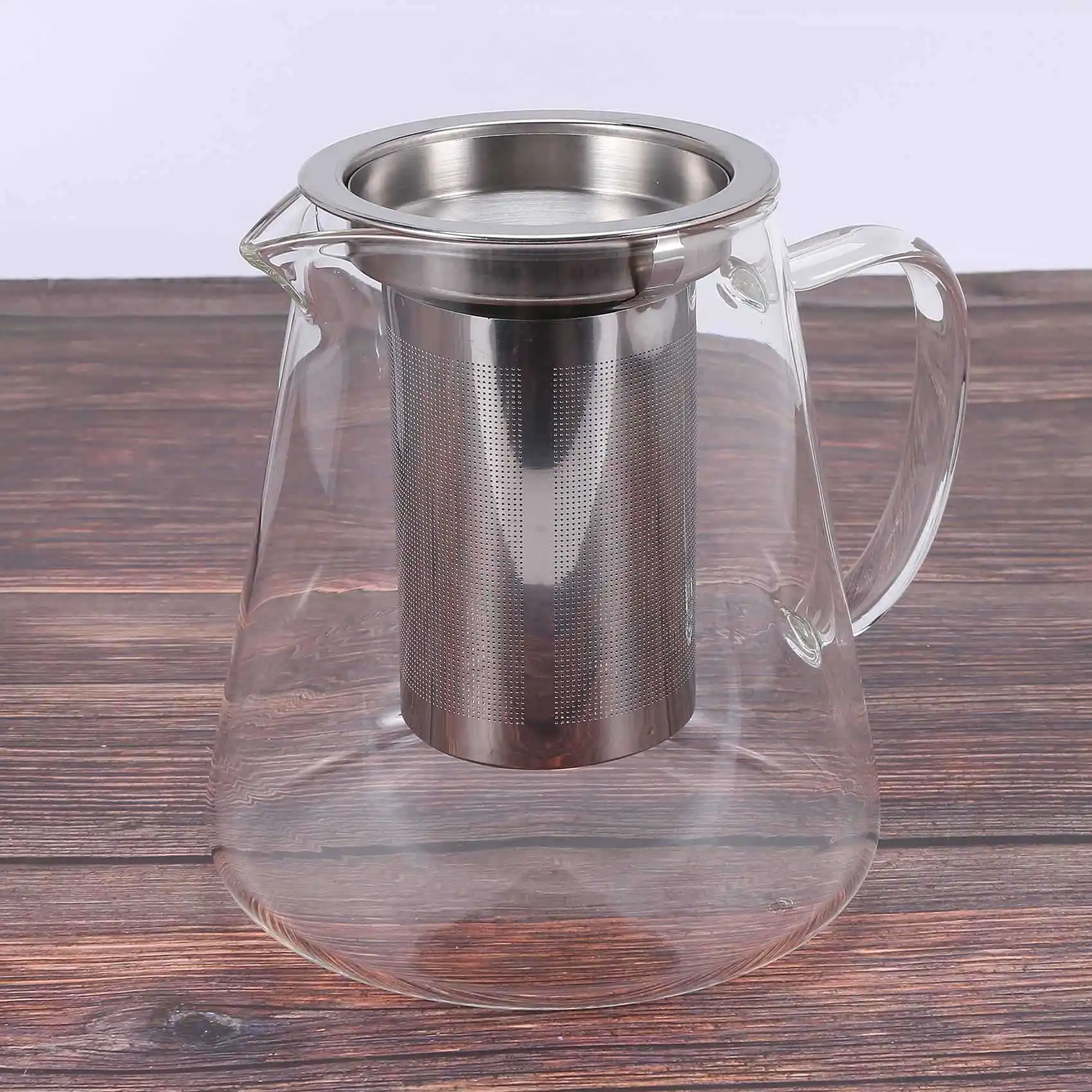 

A03F-2X Glass Teapot With Stainless Steel Removable Infuser For Loose Leaf Tea, Bonus Tea Kettle & Infuser Coaster, 950Ml