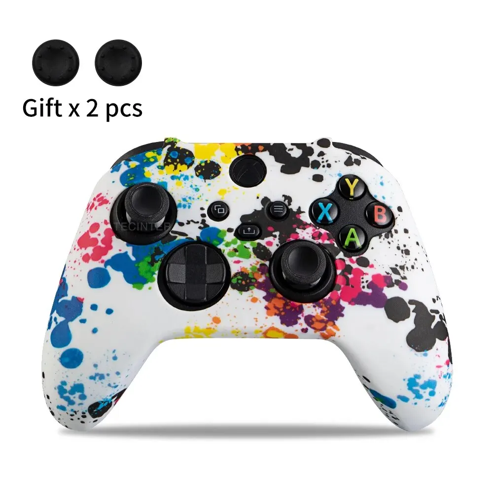 Silikon Schutzhülle Haut Für Xbox Serie X/S Controller Gamepad Zubehör Thumbstick Griffe Caps Joystick Abdeckung Shell