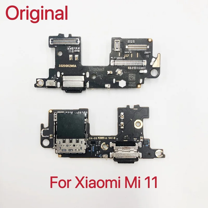 

Charge Board For Xiaomi Mi 11 Mi11 Charging Port USB PCB Dock Connector Flex Plate Microphone Full IC Sim Reader
