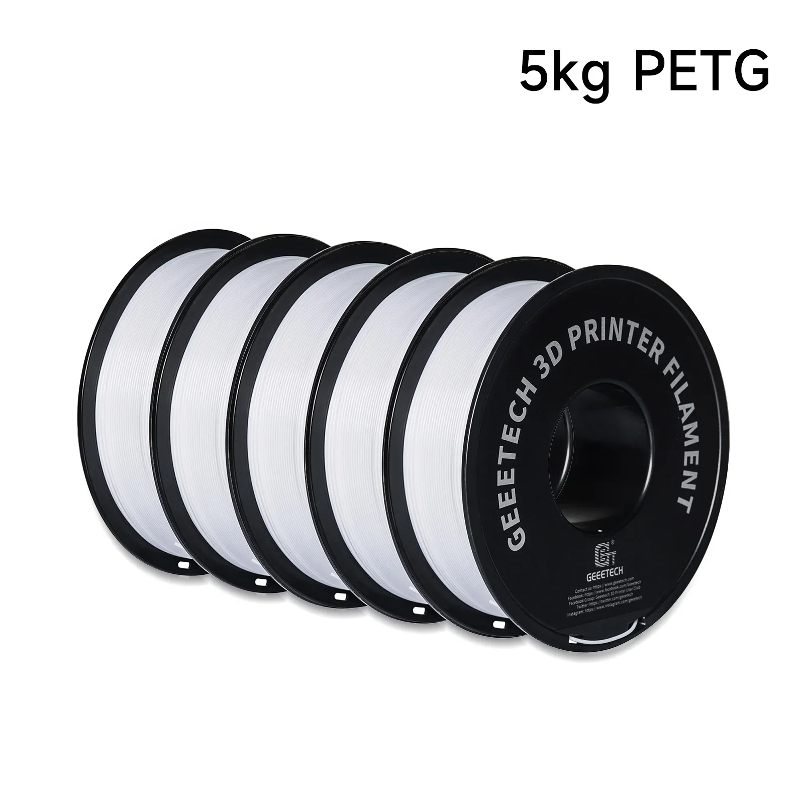 Geeetech 5kg PETG 1,75 mm filament 3D-printdraad Vacuümverpakking Lokale magazijnen Kleurrijk plastic voor de meeste FDM 3D-printers