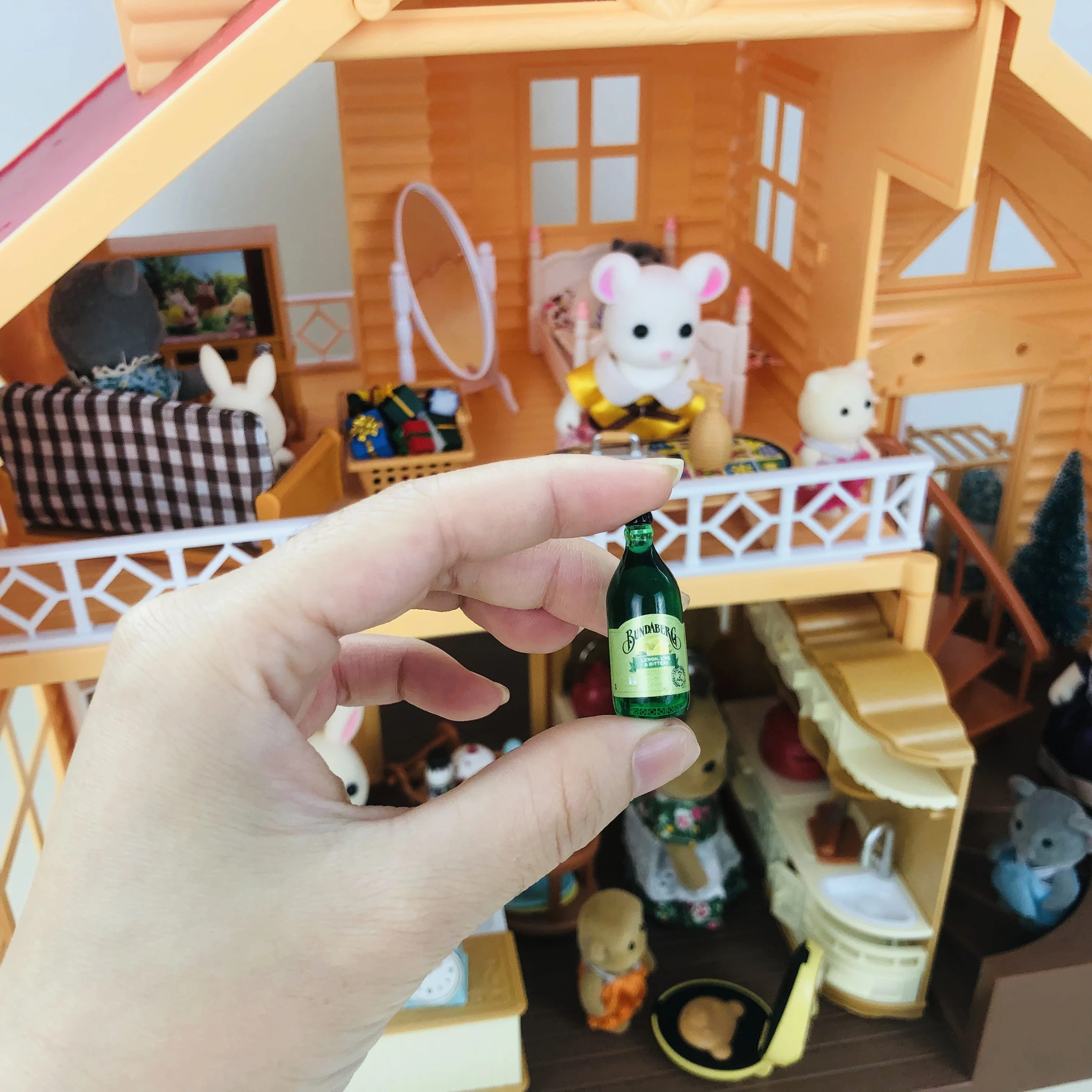 ชุดเครื่องครัวของเล่น1/12 Montessori Dollhouse Miniature เฟอร์นิเจอร์อุปกรณ์เสริม Reindeer Mystery Box สำหรับคริสต์มาสของขวัญ