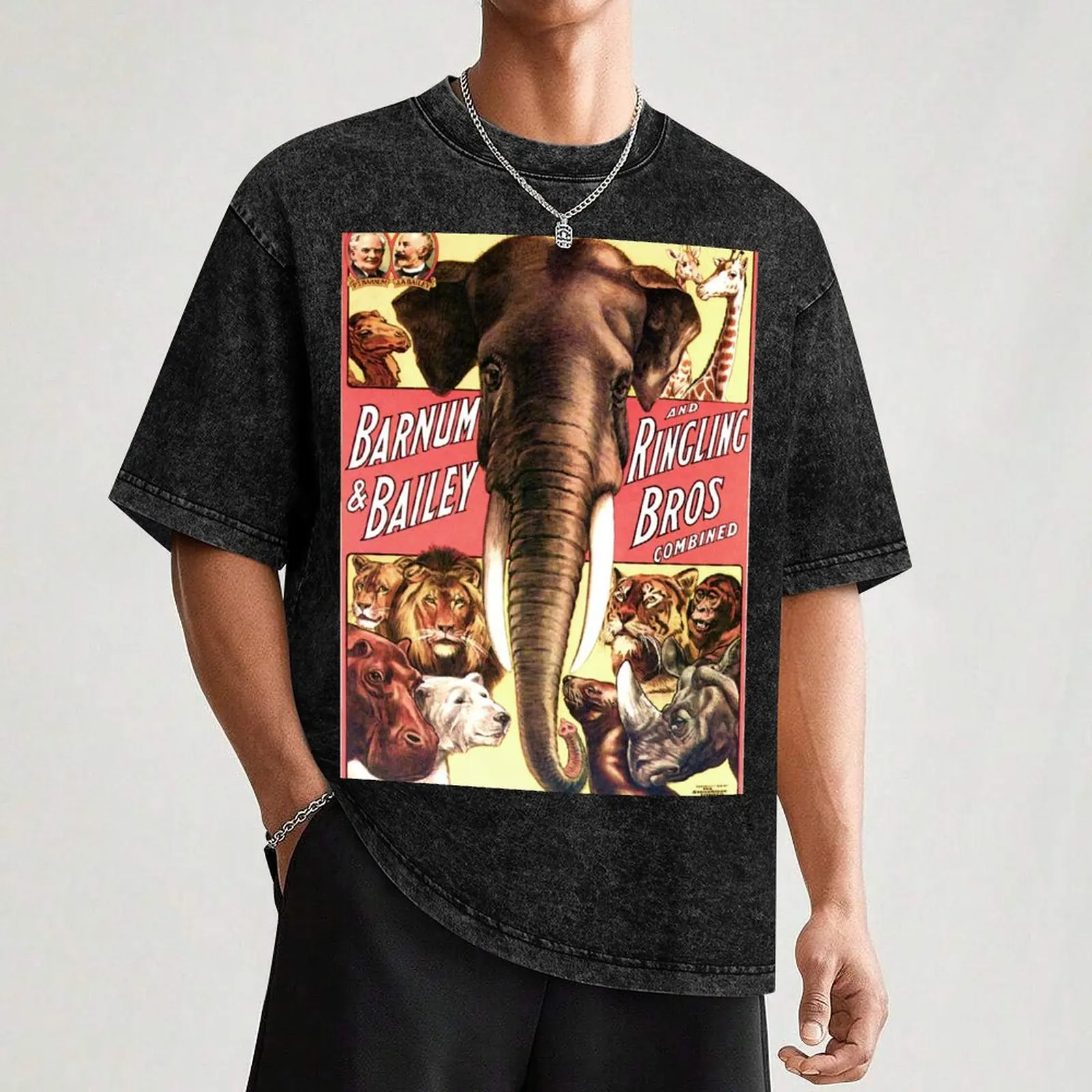 Barnum & Bailey-- Ringling Bros Combined Circus Advertisement T-Shirt Sweat Absorbing Sports Tee