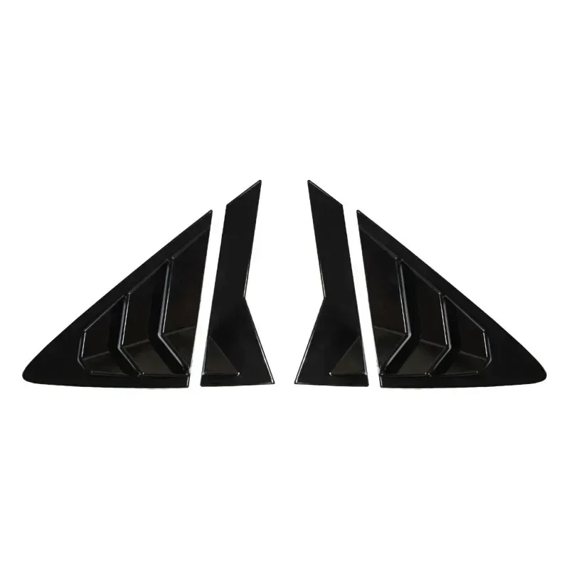 Left+Right For Hyundai Verna 2010--2016 Car Rear Louver Window Side Shutter Cover Trim Sticker ABS Carbon Fiber Accessories