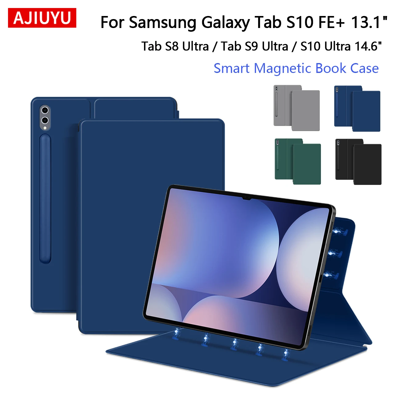 

Magnetic Case For Samsung Galaxy Tab S8 S9 S10 Ultra 14.6 Inch Tablet Case For Tab S10 FE Plus S10 FE+ 13.1" Pencil Holder Cover