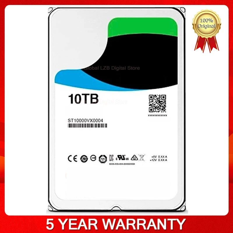 Hard HDD 10TB ST10000VX0004 Surveillance Hard Drive 7200RPM 3.5 Inch SATA 6Gb/s 256MB Cache For DVR NVR Security Camera System