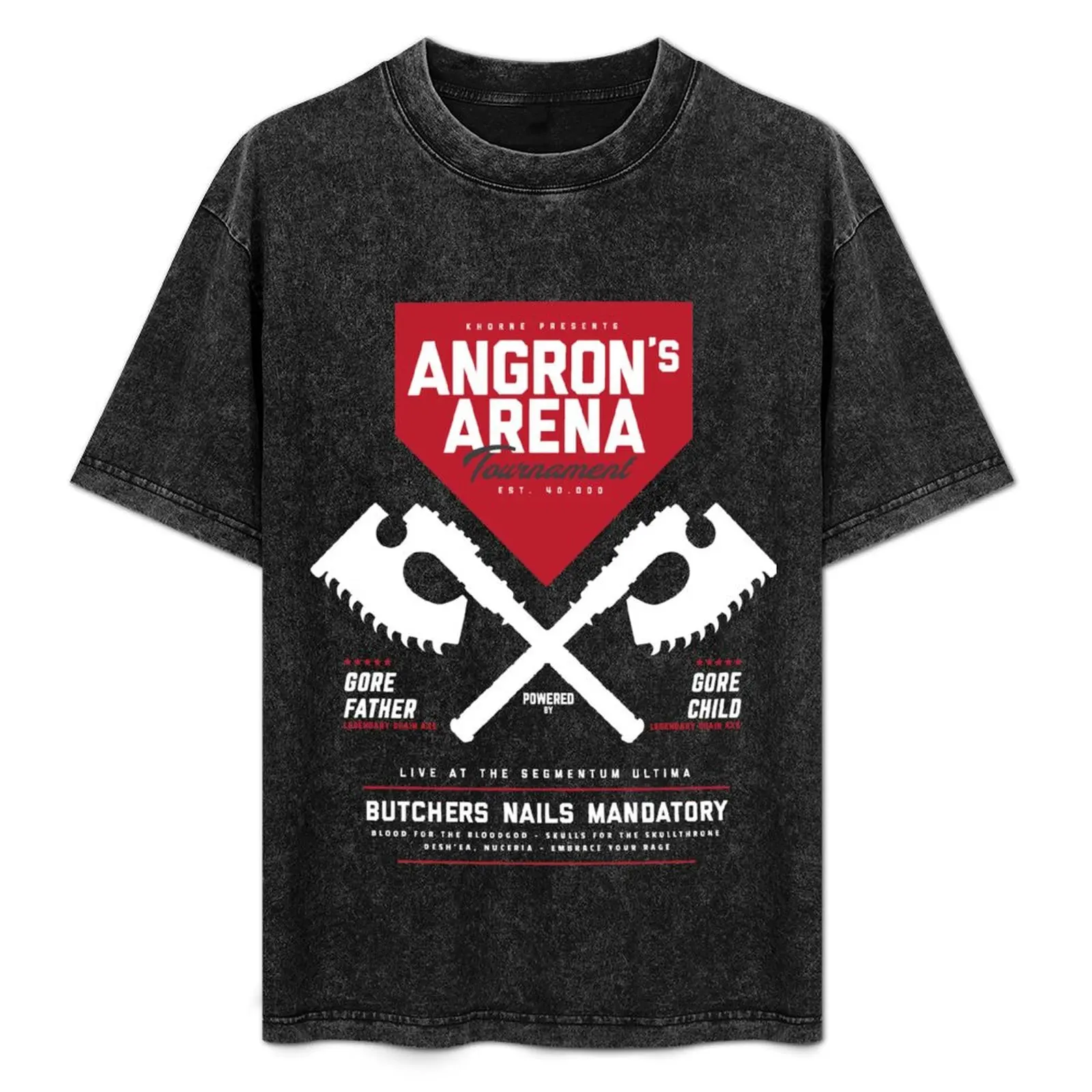

Angron - Arena Tournament (White) T-Shirt for a boy graphic t shirts cotton graphic tees cute tops men clothes