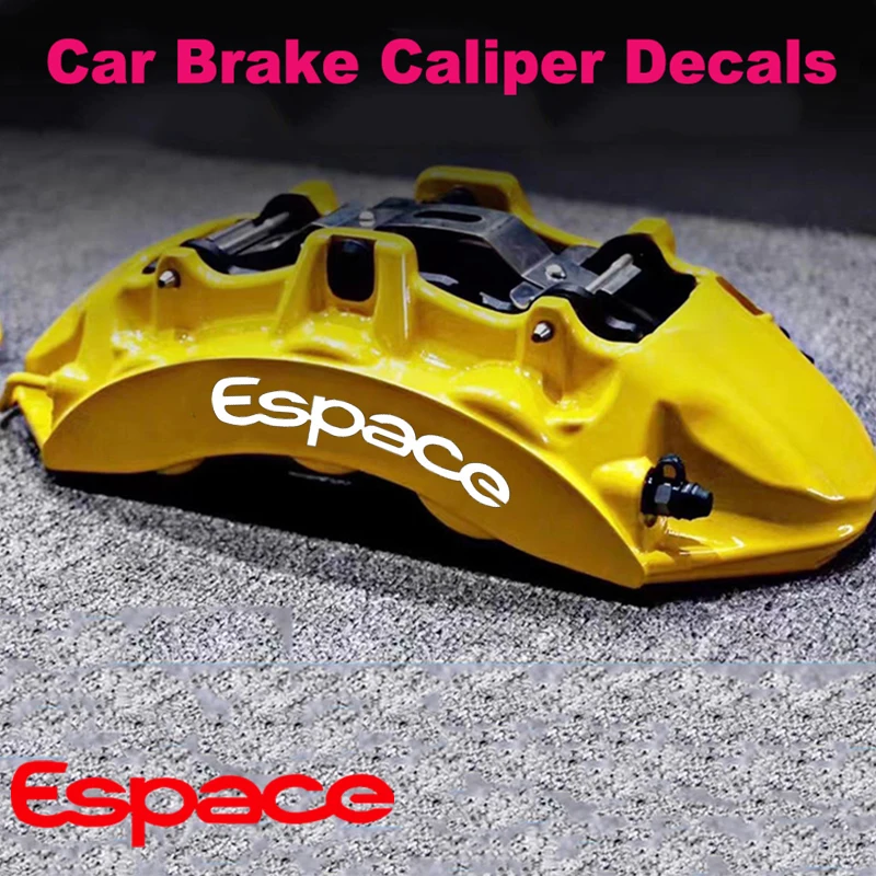 Pegatinas de vinilo para Renault Dacia Espace, insignia de coche, pinza de freno, llantas, cubierta de neumático, película, accesorios para ruedas de vehículo, 6 uds.