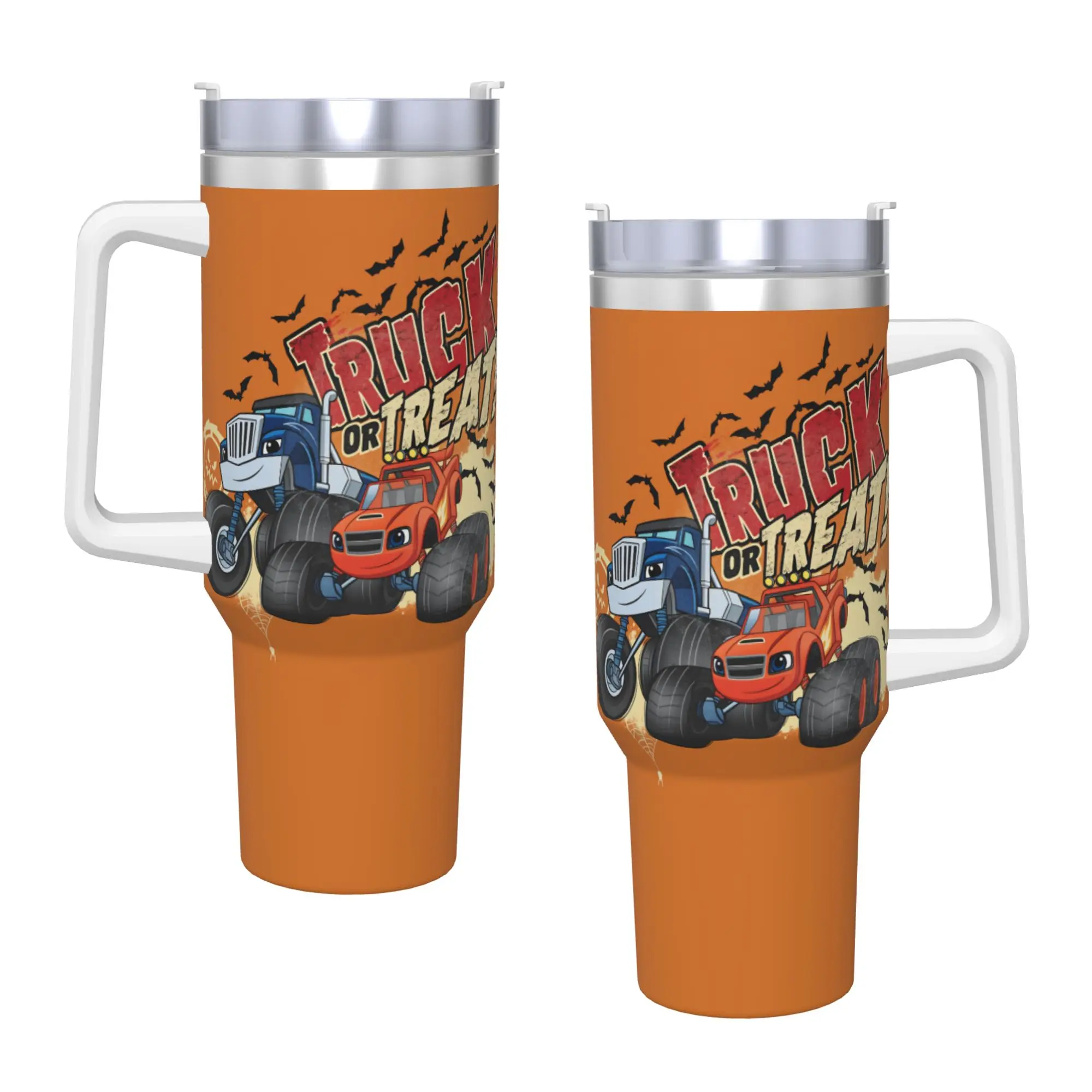Large B-Blaze and the Monster M-Machines Tumbler  Cold and Hot Heat Preservation Water Bottle Stainless Steel Beach Coffee Mug,