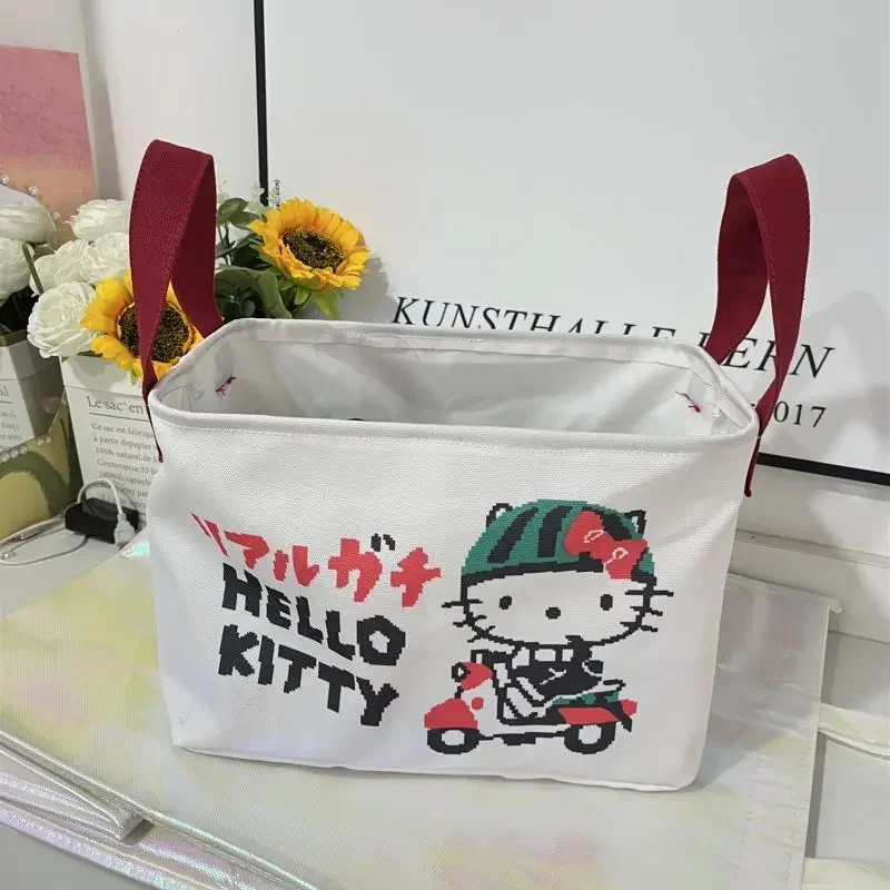 New Girly Heart Kawaii Hello Kitty Anime Clothing Basket Cute Cartoon Kt Cat Desktop Cabinet Storage Box Gifts for Girls