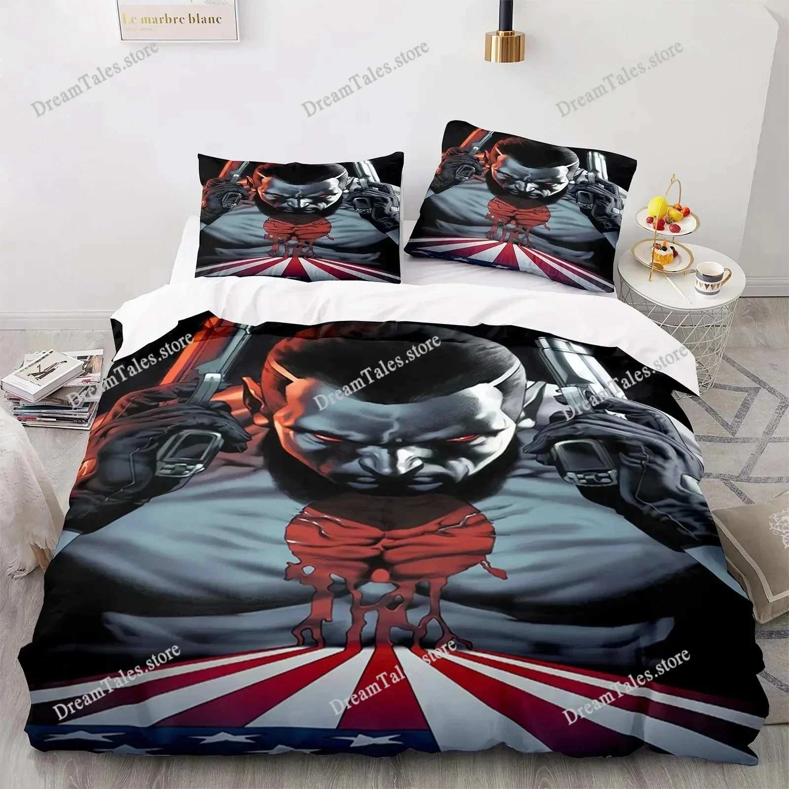

Game BloodShot Blood Warrior Bedding Set Boys Girls Twin Queen Size Duvet Cover Pillowcase Bed Boys Adult Home Textileextile741