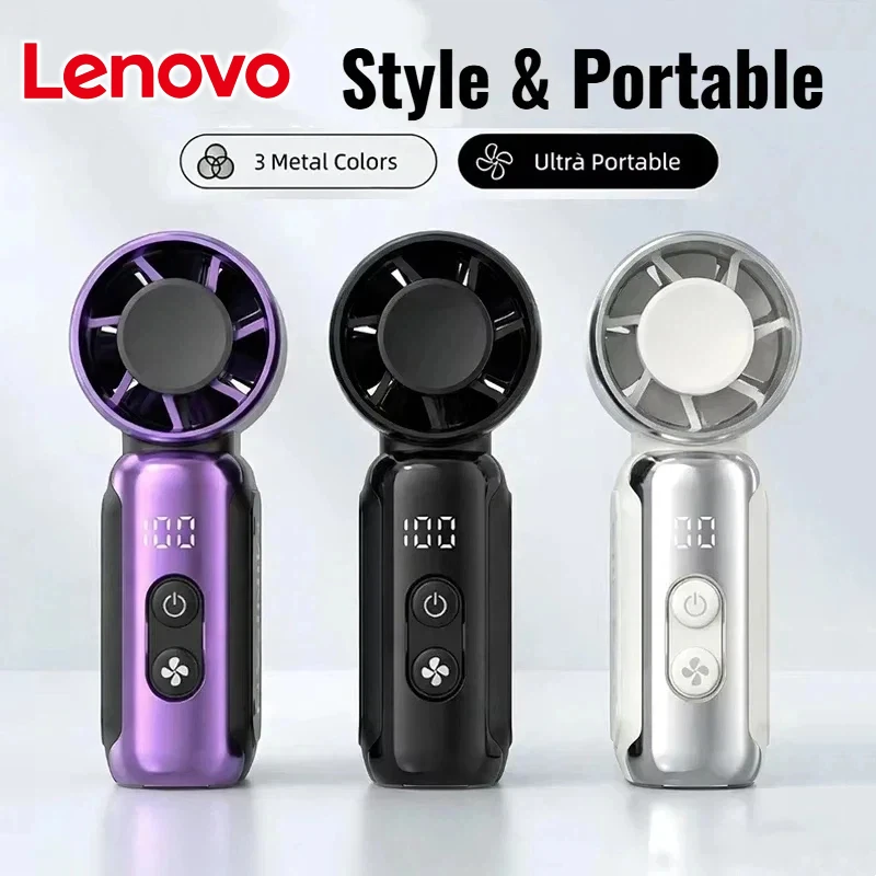 

Lenovo Handheld Small Fan Portable Mini Bladeless Electric Fan Usb Charging Pocket Portable Fan For Outdoor And Travel Use