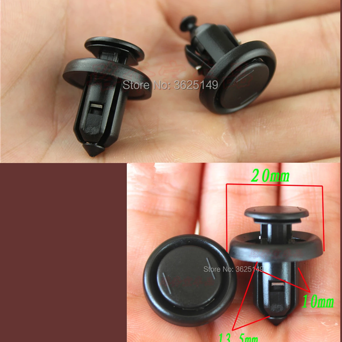 

50/100/500x OEM зажимы для крепления бампера с отверстием 10 мм, пластиковые заклепки, фиксатор нажимного типа для Honda, замена 91505-S9A-003