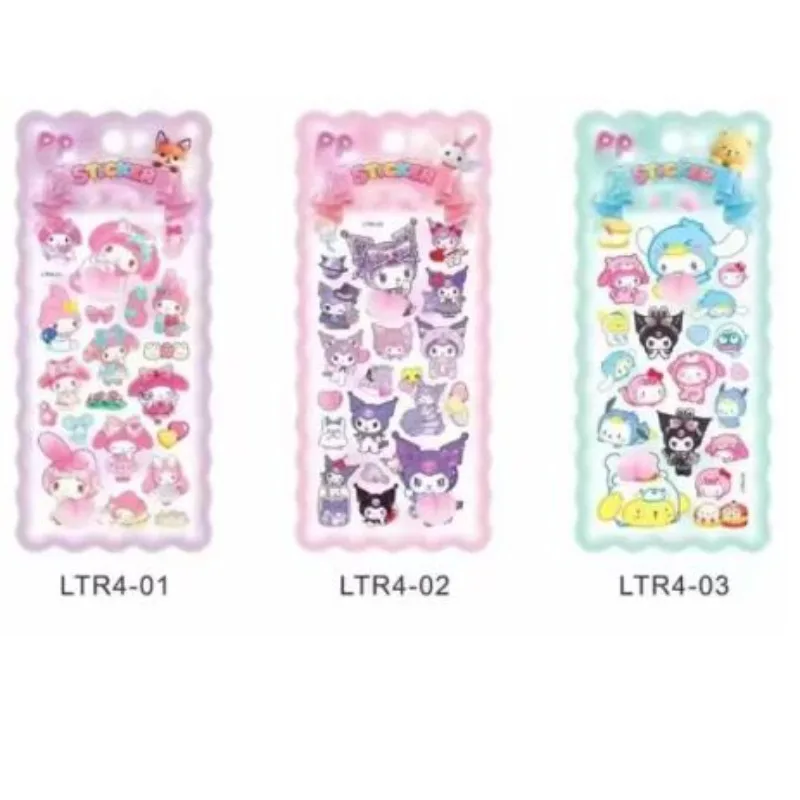 Hot Sanrio 3D süßes Haustier Stressabbau Squeeze Butt weiches süßes Cartoon-Muster Pfirsich Hintern geprägter Aufkleber Geschenke