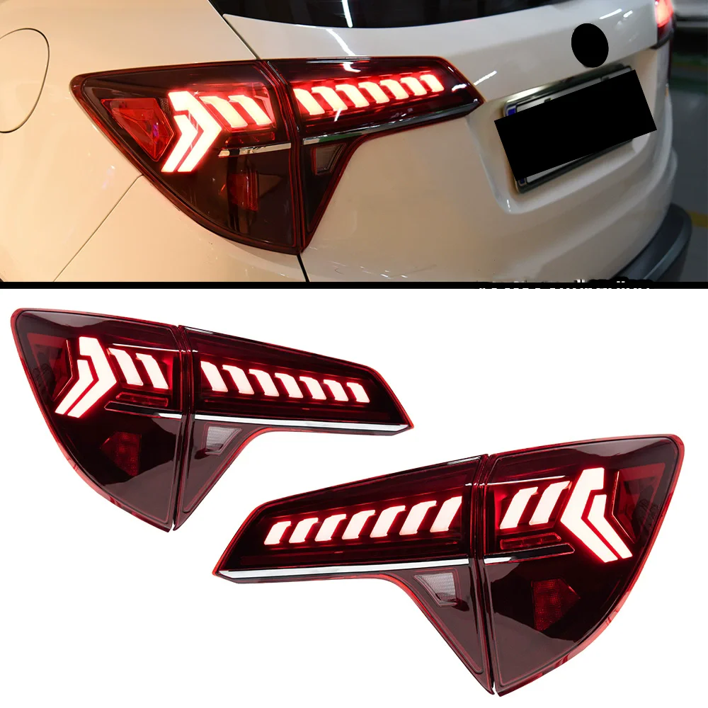 LED Tail light for Honda Vezel 15-21 modified new style Stream Rear lamp Turn Signal Assembly Car Accessories