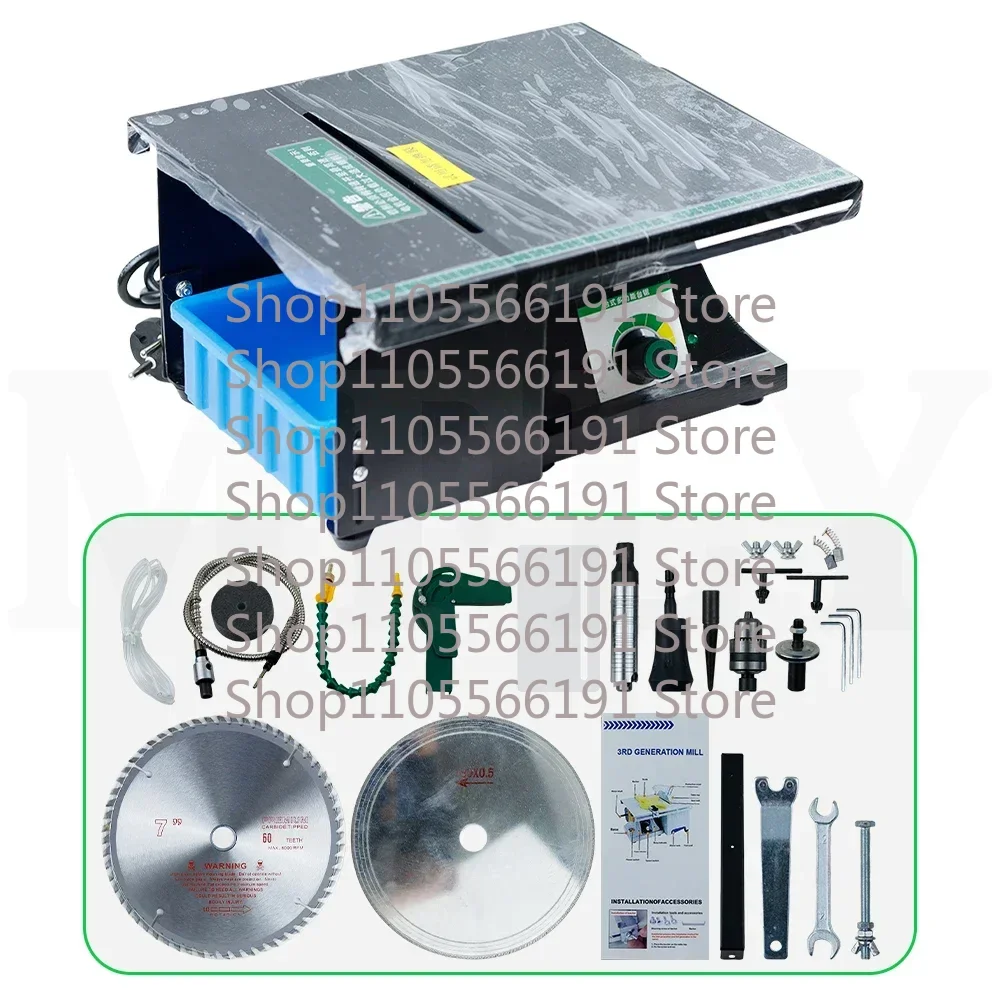 Mini Table Saw Stone Polisher Jade 220V Multifunction Engraving Grinding Machine Table Saws Jade Cutting