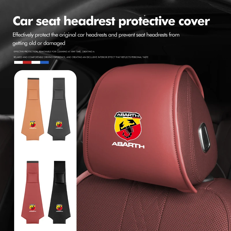 

Car Seat Headrest Cover Support Neck Pillow Case Accessories For Abarth UNO Astra Bravo Panda Linea Freemont Strada Doblo
