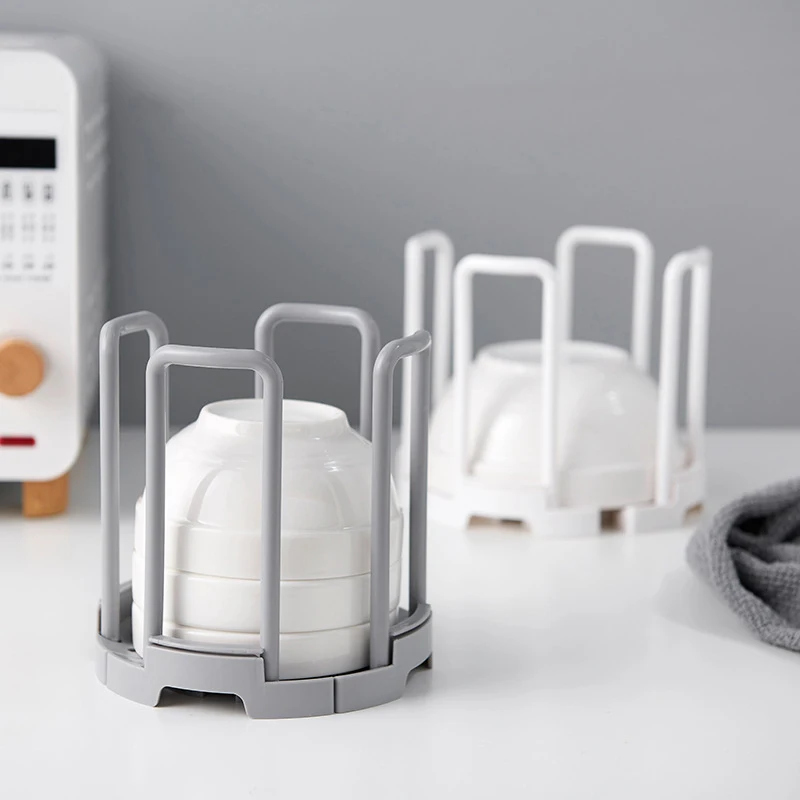Retractable Plastic Bowl Holder Desktop Drain Rack Kitchen Organizer Water Cup Cabinet Dishes Plate Storage Holder Tool