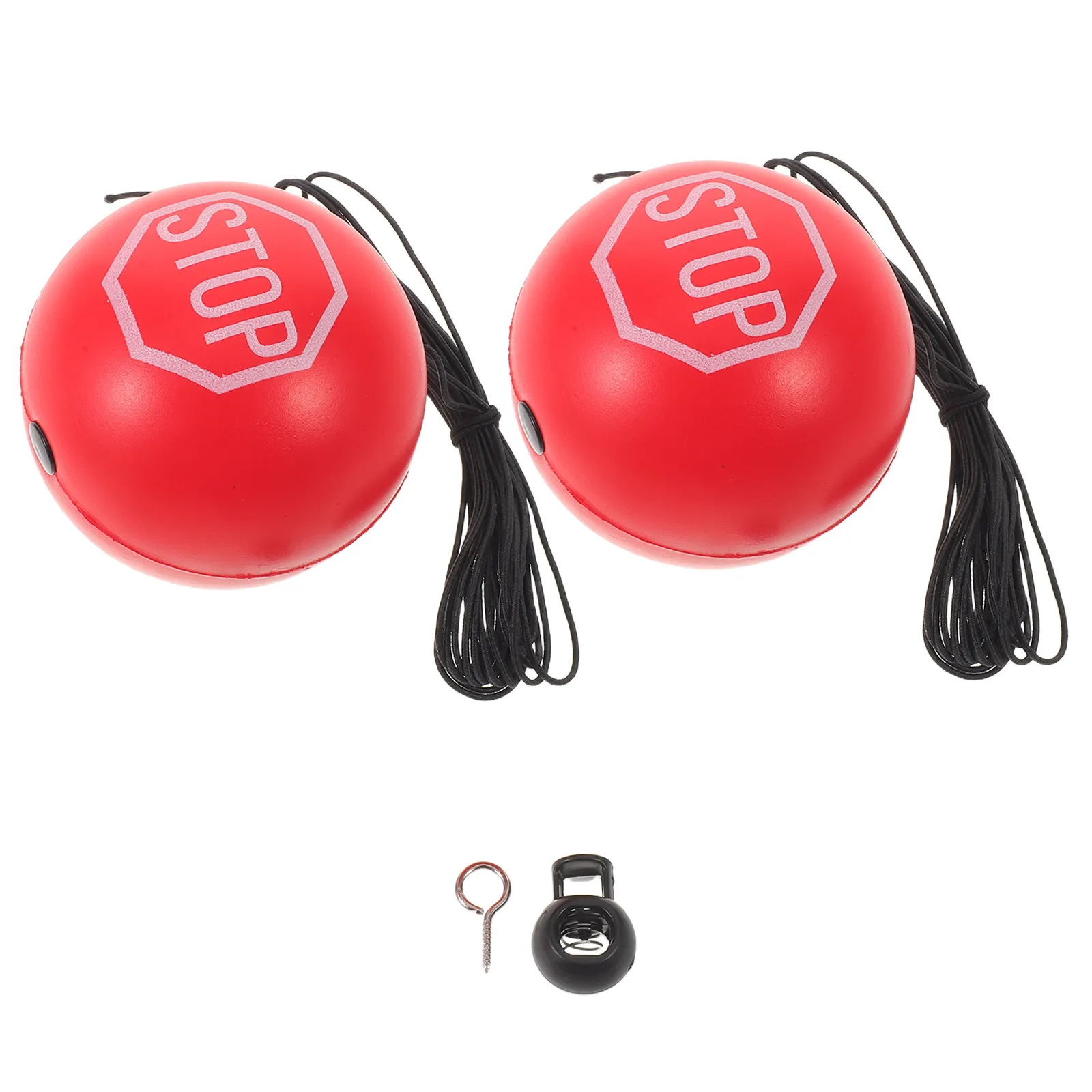 1Set Garage Tennis Ball Parking Aid Red with 13Ft Elastic String Adjustable Buckle Garage Parking Stop Indicator Anti-Collision view 3