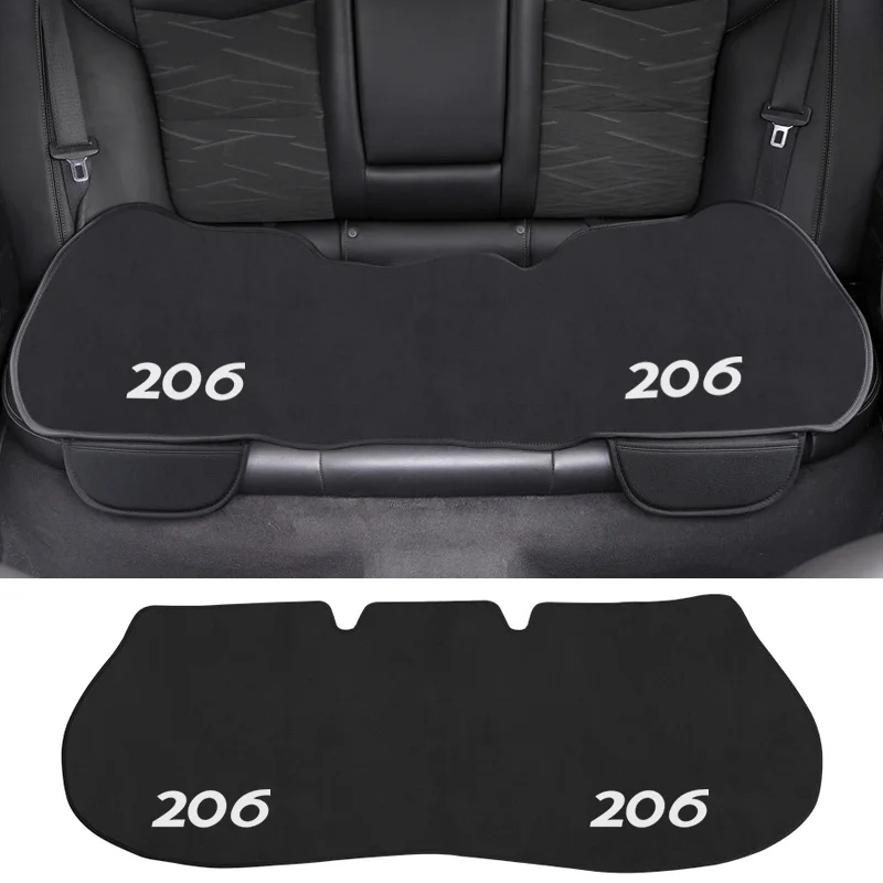 Car Seat Protector Non-Slip Cover Ice silk Velvet Plush Cushion Set For Peugeot 206 Accessories Car Styling