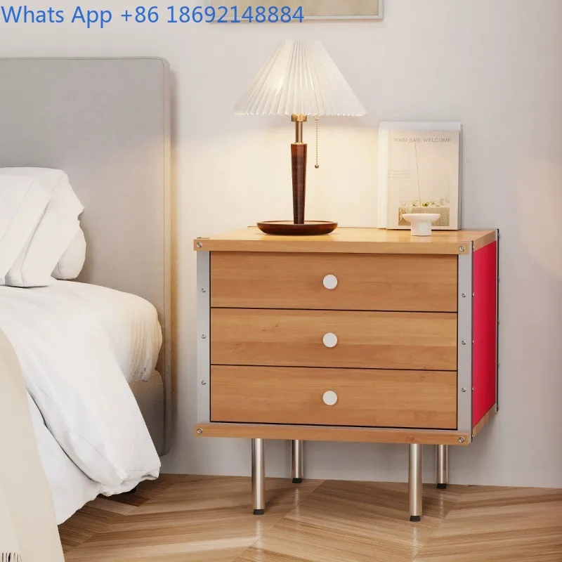 Bedside Table Living Room Sofa Side Light Luxury Cabinet Creative Color-Block Trendy Play Module Combination Bedside Cabinet