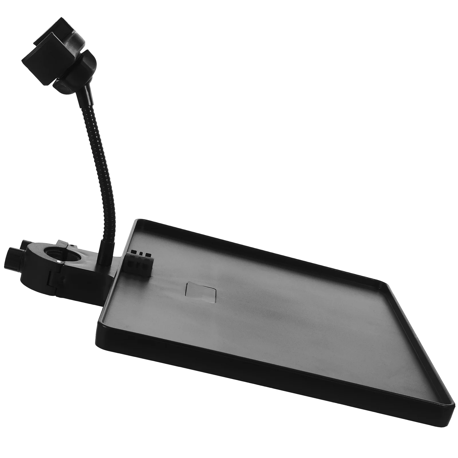 Cell Phone Kickstand Microphone Tray Shelf Bracket Sound Card Live Broadcast Clip-on Black Plastic