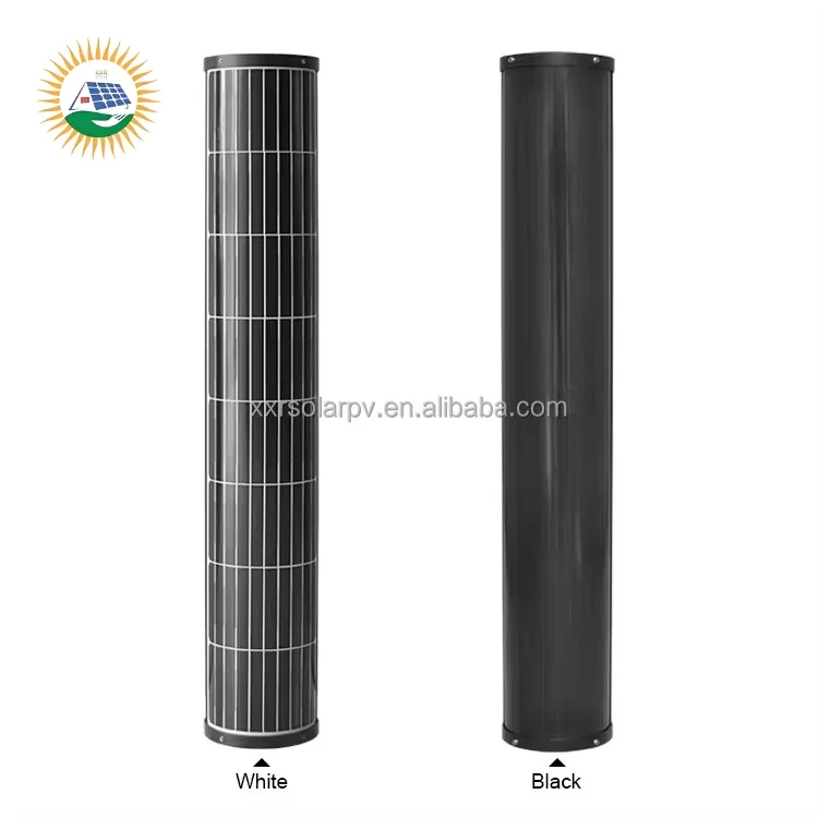 New Arrival Factory Price Cylinder Shape Tube Shape Monocrystalline Solar Panel 100w Glass PV Panel Install on Street Lamp Mast