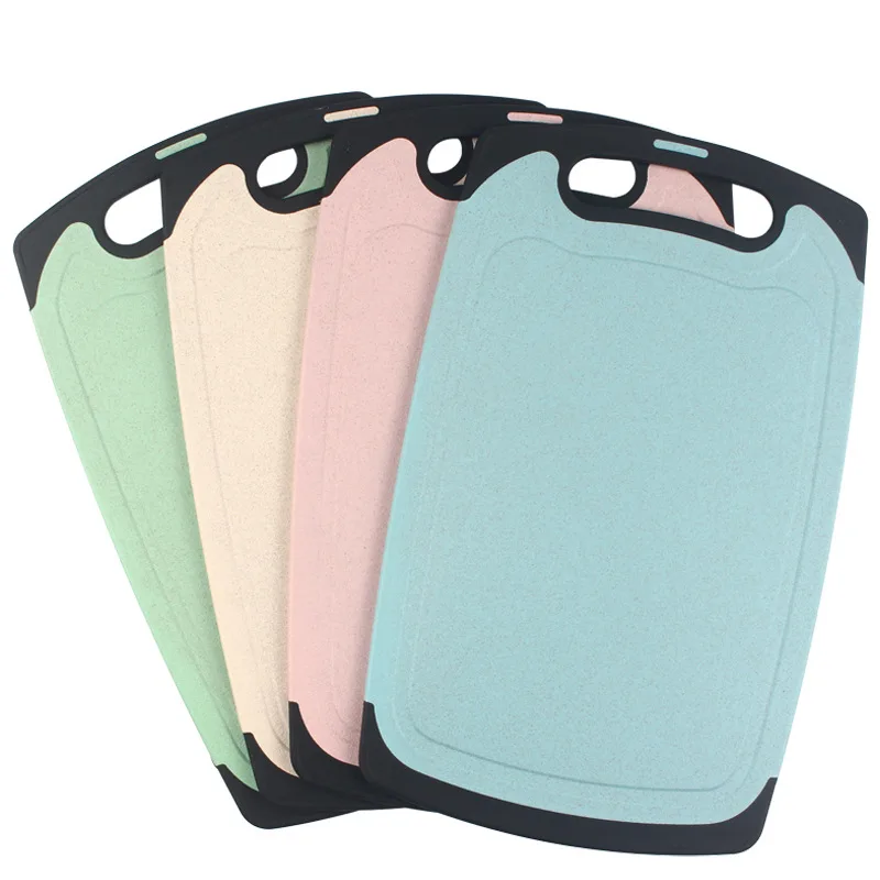Wheat straw cutting board plastic chopping board for home dormitory fruit cutting board vegetable and meat cutting board