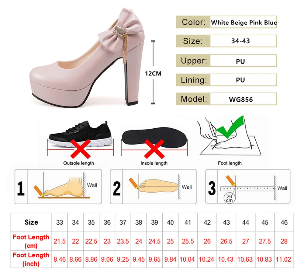 Spring Woman Pumps White Pink Wedding Dance Party Dress Platform Ladies High Heels Bow Crystal Tassel Shoes Blue Beige 34-43