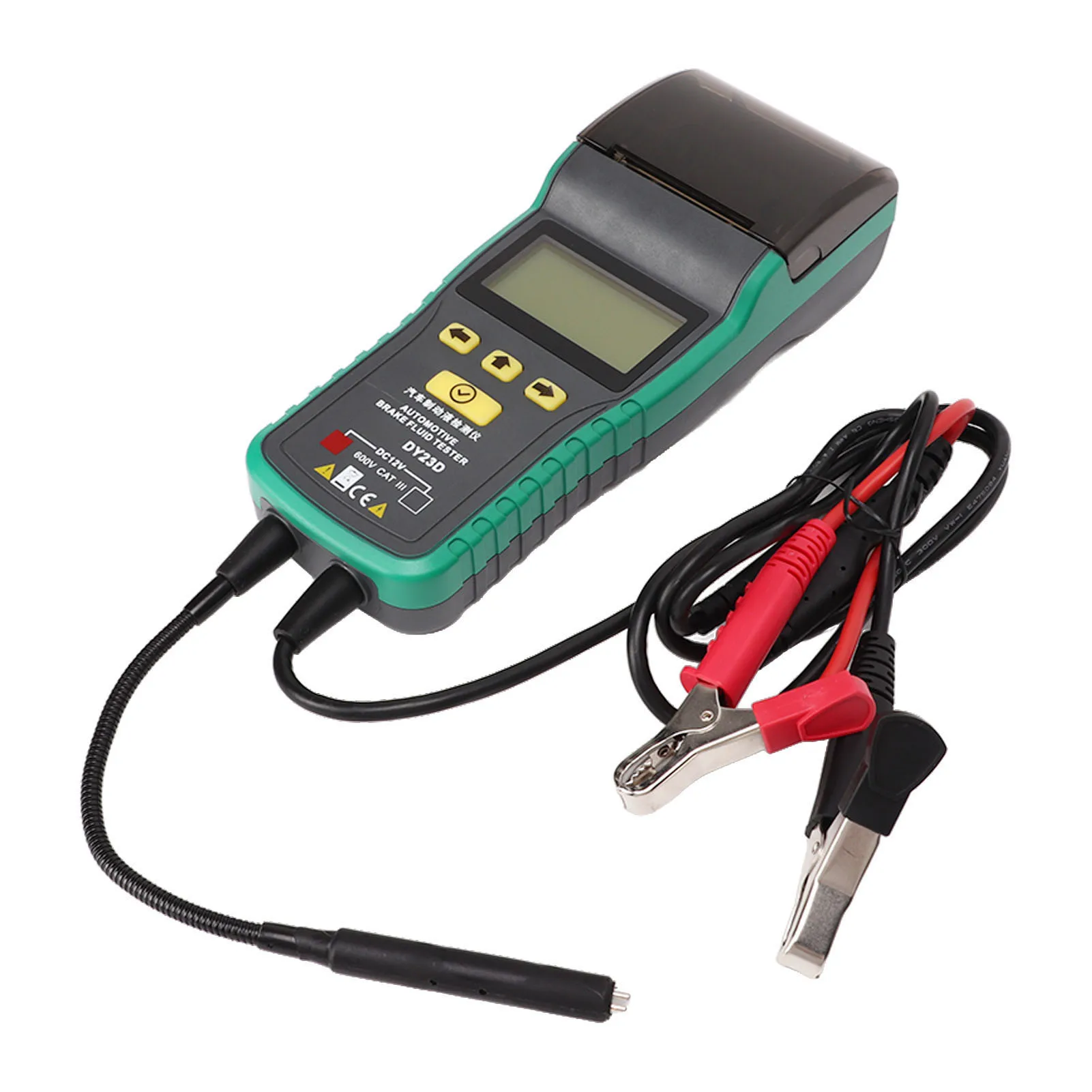 Automotive Brake Fluid Moisture Tester DY23D with Onboard Printer Compatible with DOT3 DOT4 and DOT5.1 Standards 12V Operation