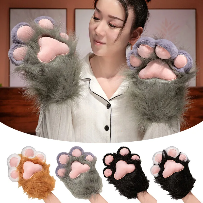 1 زوج أجنحة الطيور فروي أفخم الحيوان مخالب يمكن ارتداؤها تأثيري الدعائم Fursuit زي الوحش Kigurumi الحيوان زي اكسسوارات
