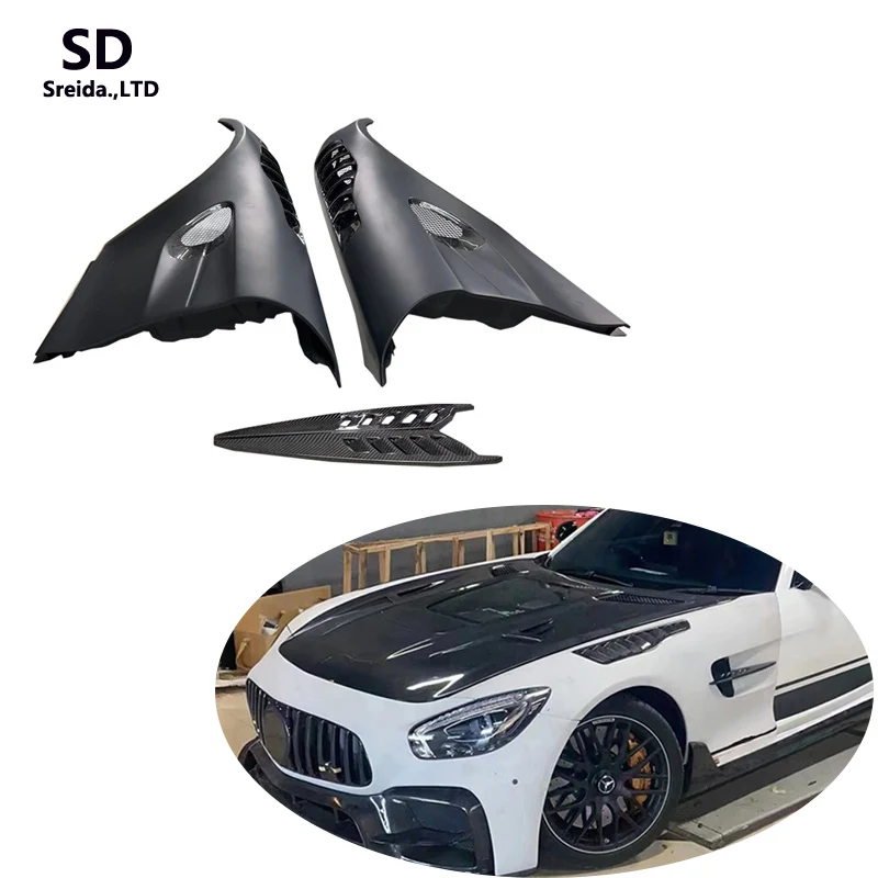 

for Mercedes-Benz AMG GT GTC GTS Car Modification Auto Body Parts High Glossy Dry Carbon Fiber Front Car Fenders