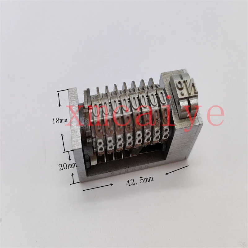 4 PCS High Quality Letterpress Numbering Machine 8 Digits 4x8 Roman Backward