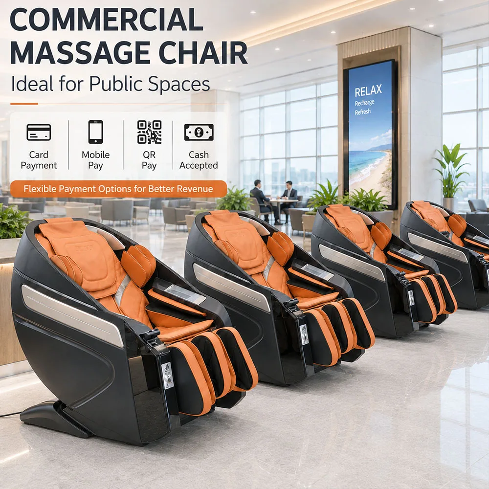Luxury Coin Bill Operated Vending Zero Gravity 4d Full Bady Massage Credit Card Commercial Massage Chair