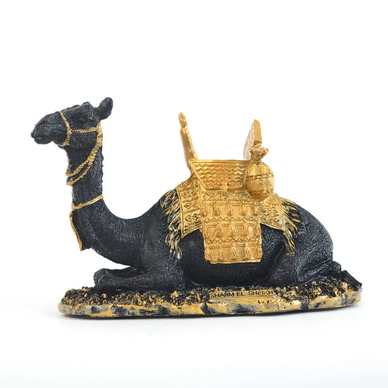 Light Luxury Desert Camel Resin Sculpture Egyptian Travel Souvenir Ornament Middle Eastern Style Desktop Decor For Living Room
