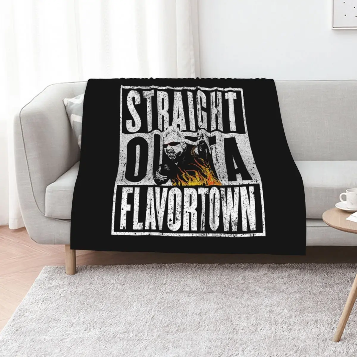 Straight Outta Flavortown Throw Blanket For Sofa Thin heavy to sleep for babies Hair Weighted Tourist Blankets